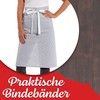 ZOLLNER Half Apron 100% Cotton 84 x 65 cm Checked
