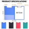 4 Pack Clipboard Folder A4, Foldover Clipboard with Cover Plastic