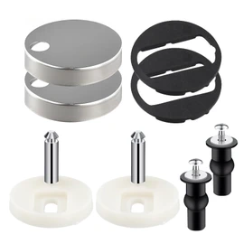 Universal Quick Release Toilet Seat Fixings - Durable Hinge Fittings for WC Toilet Blind Holes, Compatible with Most UK Standard Seats, 2 Pack Set