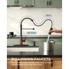 FORIOUS Touchless Kitchen Faucet Black, Smart Motion Sensor Spring Sink