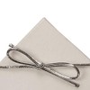 19 Inch Silver Metallic Stretch Loops with Bows (50 Pack)