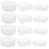 WOONEKY 12 pcs Makeup Puff Holder Triangular Round Rectangular Powder