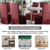 Fhberni Elastic Dining Chair Covers 6 Pack - Stretch Washable