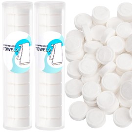 Dodifker Dodifker 100 PCS Compressed Towels Pack with 2 Carrying Cases, Portable for Home Travel Camping Outdoors and Beauty Salon (100PCS + 2 Carrying Cases)