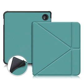 TOPCASE TPU Case for Kobo Libra Colour/Libra 2/Tolino Vision Color/Vision 6 eReader 7 Inch Ultra Thin Protective Case Cover Folio Flip Stand Cover Green M