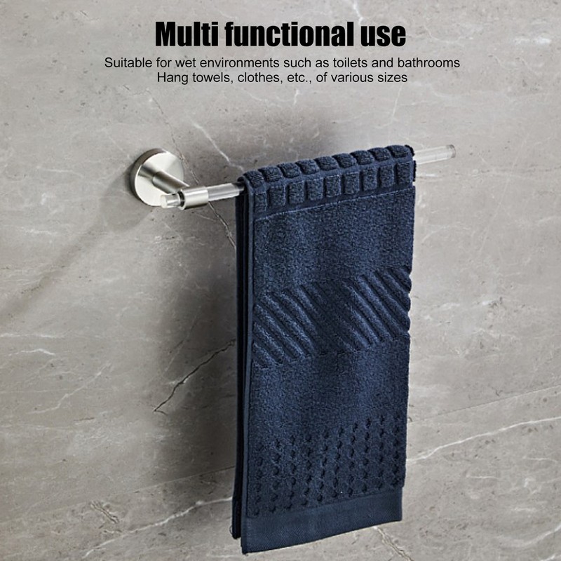 Bathroom Towel Rack Holder Hanger Transparent Light Luxury Acrylic Wall