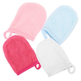 Baluue Household Facial Glove Reusable Cleaning Gloves Face Cleaning Makeup Remover Mitts Skin-friendly Mitts