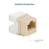 Tecmojo 180° Angled RJ45 Cat6 Keystone Jacks in Ivory 25