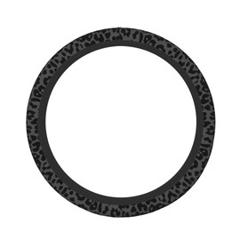 Black Leopard Cheetah Steering Wheel Cover for Women, Universal 15 inch Breathable Anti Slip Steering Wheel Covers for Cars, Auto, SUVs