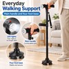 Folding Walking Cane with LED Light & Alarm – Adjustable