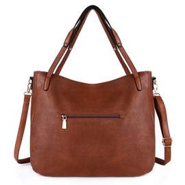 HuxFam Purses Hobo Handbag for Women Vegan Leather Shoulder Bag Large Capacity Crossbody Bag with Adjustable Straps