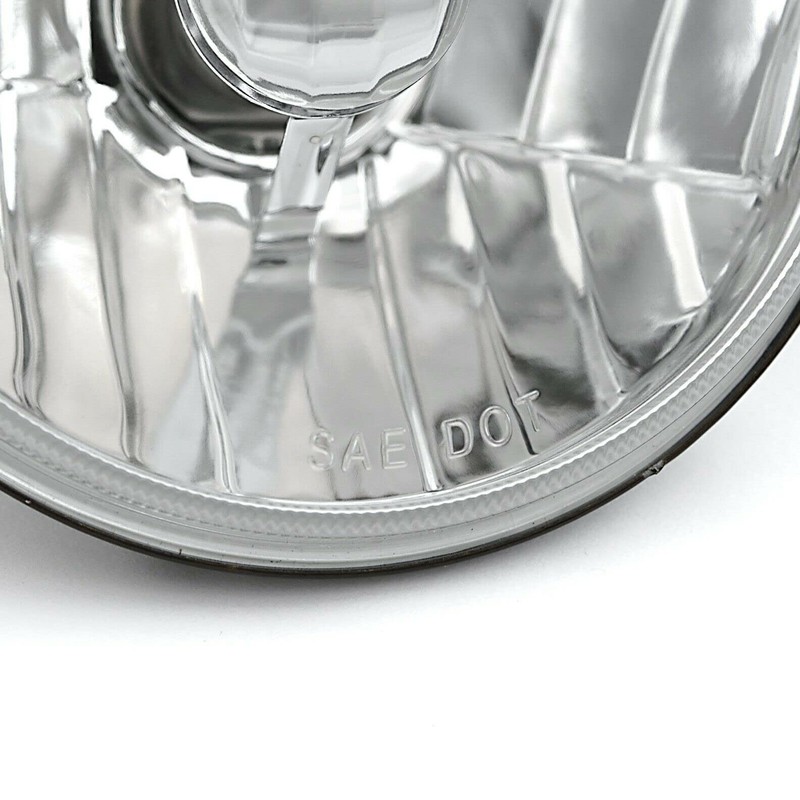 Octane Lighting 5 3/4 Inch Crystal Clear Halogen Headlight Metal