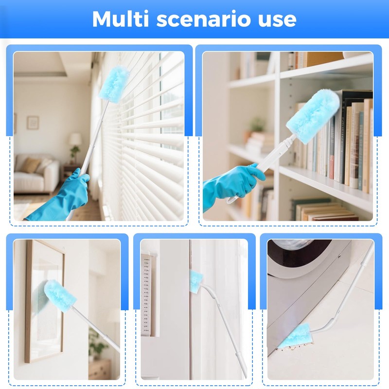 2 Replacement Handles Compatible with Swiffer Duster Refill, Long Extended