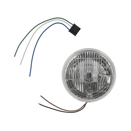 AKF Set H4 Headlight Conversion Plastic Housing with Chrome Ring and Retaining Clips for Simson S50, S51, S70