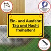 Strobo Einfahrt und Ausfahrt freihalten Sign, 20 x 30 cm,