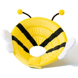 crazy bean Cat Collar Soft Leak Protection Dog Protective Collar Cone Collars Adjustable for Pets Recovery Collar Yellow Bee, S