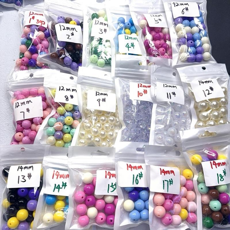 Clearance Acrylic beads for pens keychain crystal beads:_3#