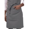 Colour by Chef Works B192 Adjustable Bib Apron, Grey