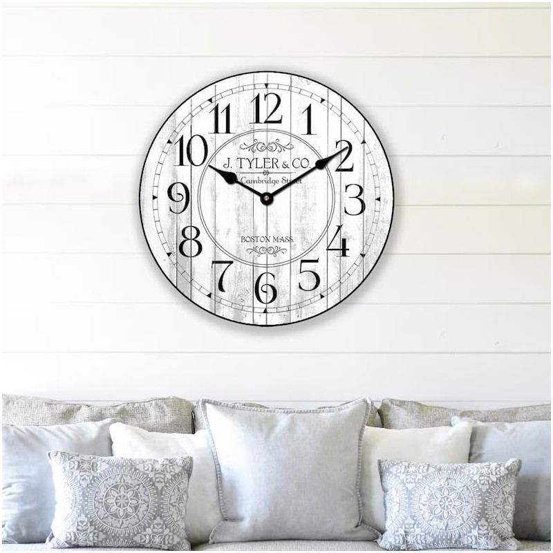 The Big Clock Store Gray Clocks | Ultra Quiet Quartz
