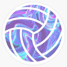 Magnet Holographic Volleyball Magnet Bumper Sticker Car Magnet Flexible Reuseable Magnetic Vinyl 5"