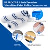 HUIROOWL 10Pcs 6 Inch Paint Rollers, Microfiber Paint Roller Covers