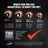 Molten GR Basketball, Indoor/Outdoor, Premium Rubber, Size 7, Impact Colour