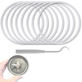 Zijipjy Cups Lids Gasket 8 Pcs with Crochet Hook for 250W Magic Bullet Replacement Parts，Magic Bullet Blender Parts Magic Bullet Accessories Magic Bullet Parts Replacement