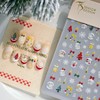 Christmas Nail Art Stickers 5D Embossed Snowman Nail Decals with
