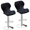 Daunkang Bar Stool Covers with Back Velvet Stretch Counter Height