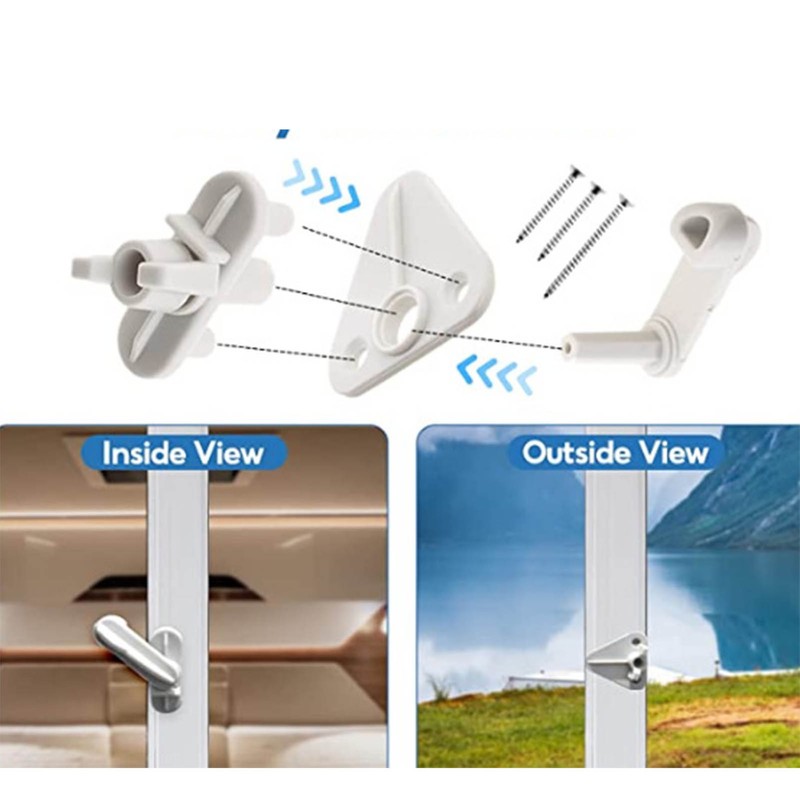 4 Set Pontoon Boat Gate Latch Kit ABS Square Frame