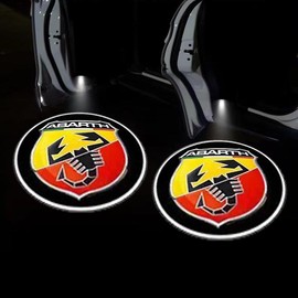 KLIFE LIMITED  2Pcs LED Car Door Projector Welcome Light for Honda Civic/Accord/CR-V/Fit/HR-V/Vezel/Odyssey:_ABARTH