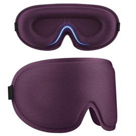 IEOVIEE Antifaz para Dormir para Mujer y Hombre, Diseño Ergonomico 3D para Las Pestañas y Los Movimientos Oculares, Máscara para Dormir Transpirable y Bloqueadora de Luz,Morado