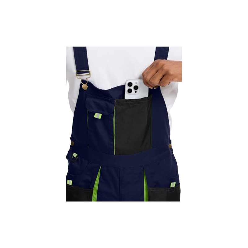 WORK IDEA Work Bib Overall for Men Workwear Casual Dungarees