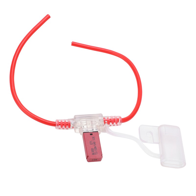 31.5cm 12AWG Car Fuse Holder TPE PVC with Manual Reset