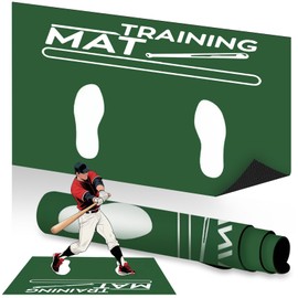 Baseball Hitting Mat, Batters Box Turf Mat Baseball, Indoor/Outdoor Portable Batting Cage Mat, 35.4 * 23.6 Inch Softball Batter Stance Training Mat for Kids to Improve Posture