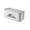 KOMBIUDA Indoor Cable Organizer Box Sturdy Plastic Power Line Manager