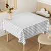 HanYun White Check Table Cloth, Plastic Tablecloth 137x180cm Plastic Table