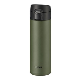 Tiger Thermos MKA-K048GK Water Bottle, 16.2 fl oz (480 ml), One-Touch, Lightweight, Stainless Steel Bottle, Vacuum Insulated, Hot & Cold Retention, Green