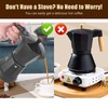 SHANGSKY Coffee Pot Electric Moka Pot 6 Cup, Espresso Coffee