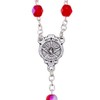 Holy Spirit Decade Rosary | Vibrant Red Glass Beads with