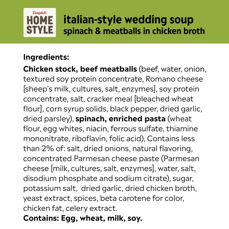 Campbell's Homestyle Italian Wedding Soup, 16.1 oz Can (Pack of