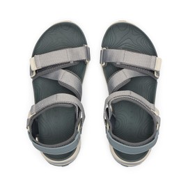 REEF Cross Shore Mens Casual Sport Sandal, Adjustable Straps, Supportive Footbed, No Slip Traction, Grey/Tan, 10