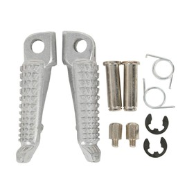 TCMT Silver Front Foot Pegs Footpeg Footrest Bracket Set Fit For Kawasaki Ninja ZX6R 2003-2020 ZX10R 2004-2010 650R (EX650) 2006-2013 Z1000 2003-2016 Z750 / Z750S 2004-2011