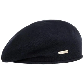 Seeberger Rolled Edge Beret Women's Hat Summer Hat Basque Women's Basque Indoor Hat (Ink Blue)