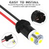 WMYCONGCONG 10 PCS T10 194 Pre-Wired LED Bulbs Female Socket