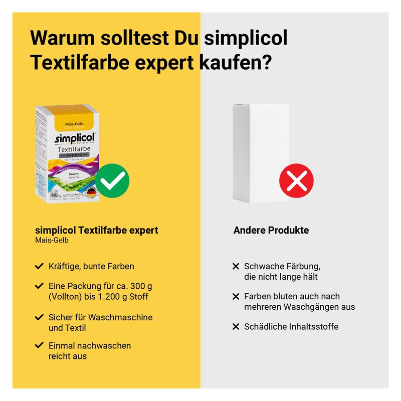 simplicol Expert Textile Paint + Colour Fixer Combo Pack, Corn