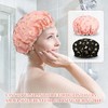 2 Packs Shower Cap Elastic Band Waterproof Bath Caps Double