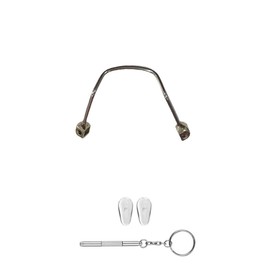 1 Pair Eyeglass Nose Pads Arm Replacement Metal Pad Piece Holder Bridge Plug-in Stainless Steel Screwdriver Glasses Repair Kit