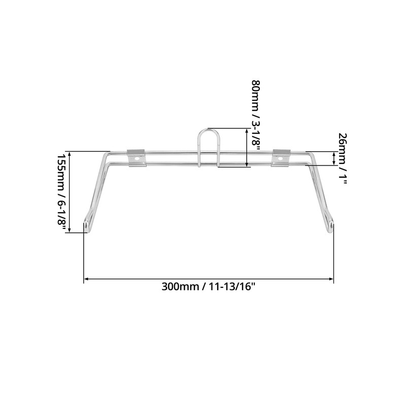 QWORK 2-Pack T-Shirt Bag Rack Wall Mount, Chrome-Plated Metal T-Shirt