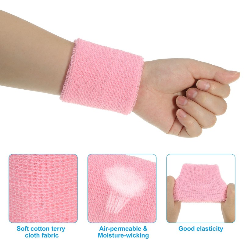 PATIKIL 8 PCS Wrist Sweatbands Sport Wristbands for Tennis, Badmitton,